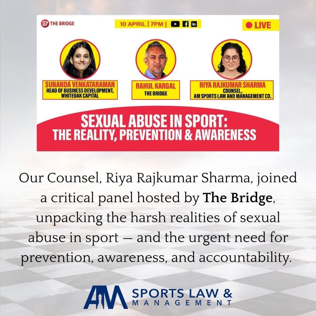 Riya Rajkumar Sharma on The Bridge live panel on sexual abuse in sport