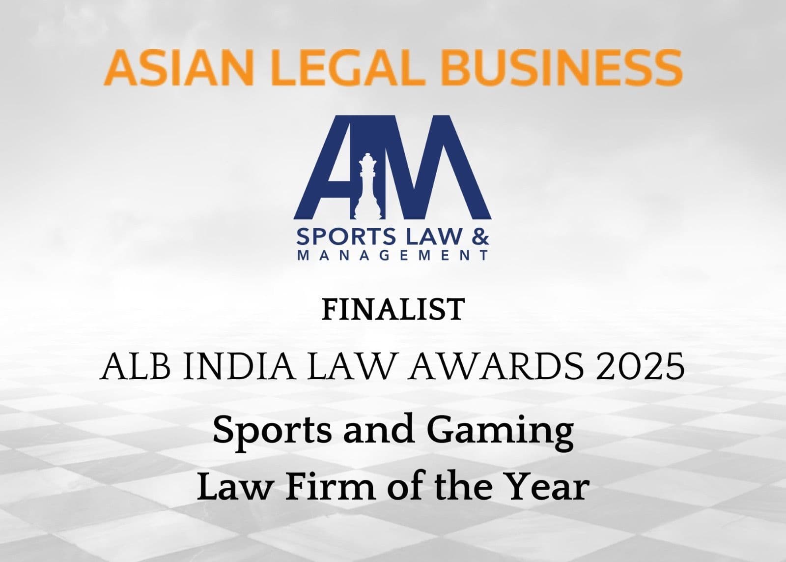 AM Sports Law finalist — ALB India Law Awards 2025, Sports and Gaming Law Firm of the Year